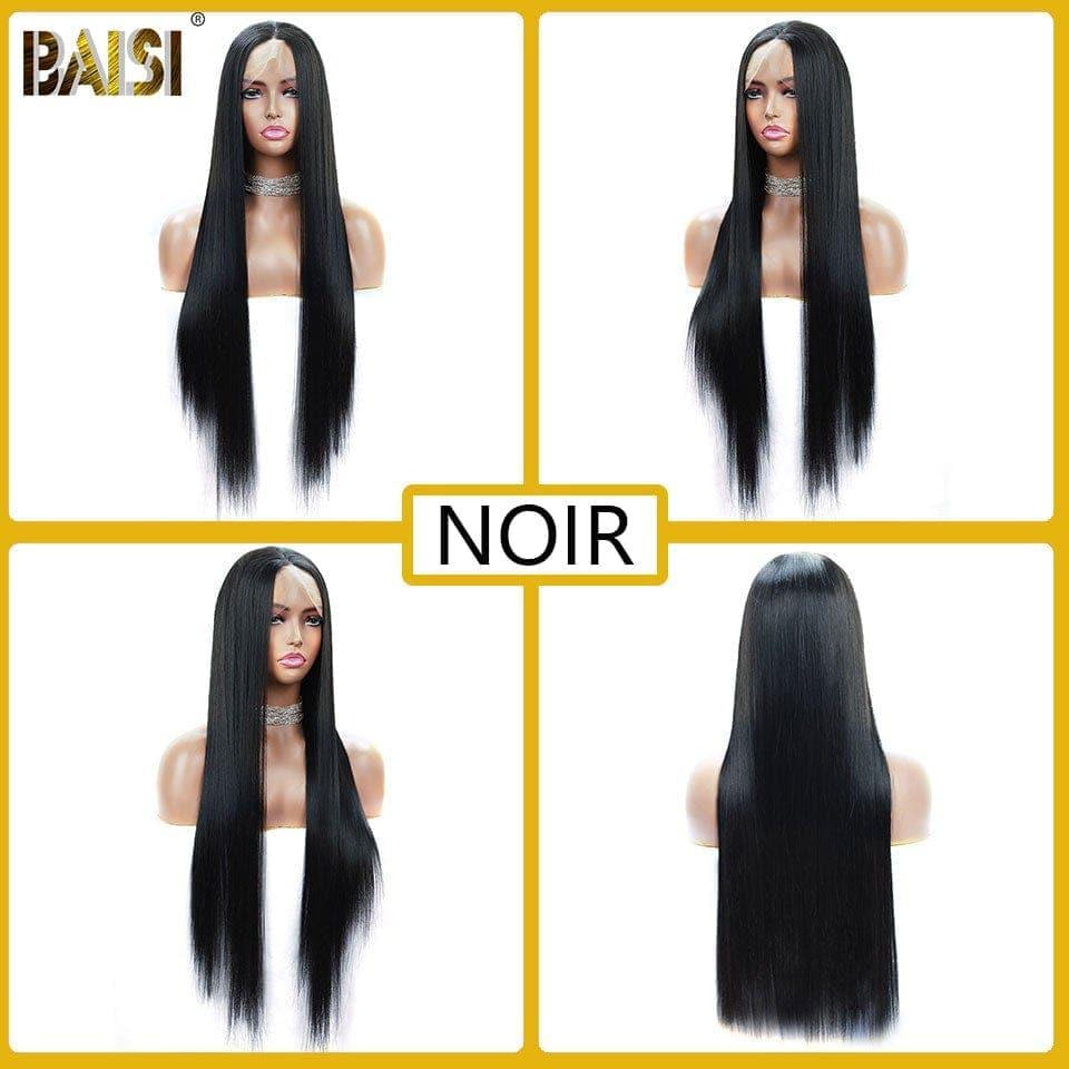 BAISI T Part Lace Perruque Longue En Couleur En Cheveux Synthétique