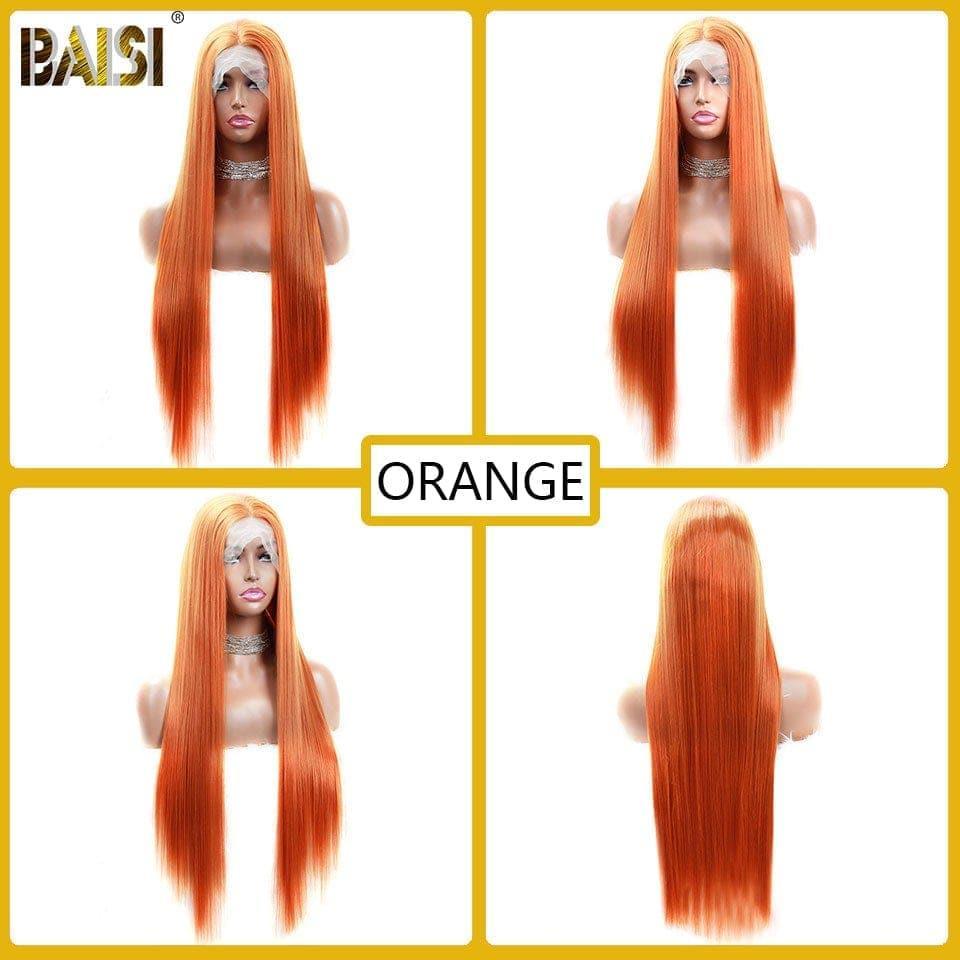 BAISI T Part Lace Perruque Longue En Couleur En Cheveux Synthétique