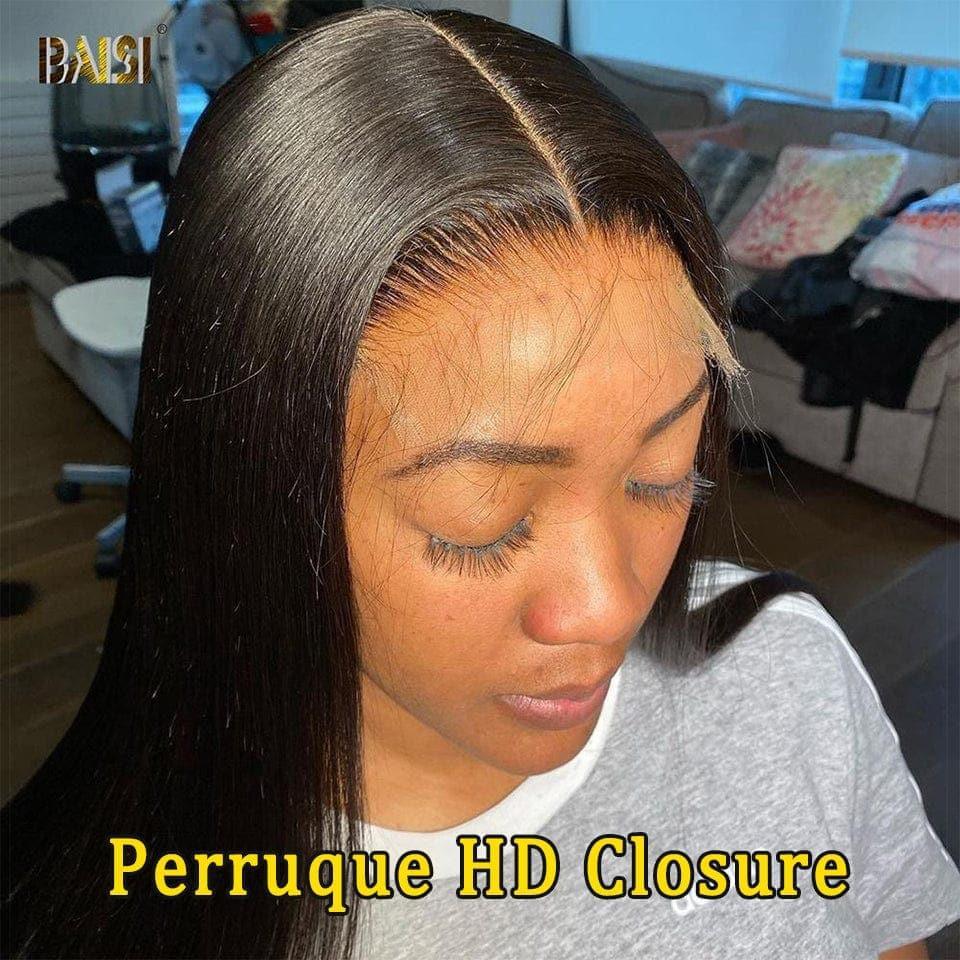 BAISI Peruca Closure HD 4*4 em 100% Cabelo Humano