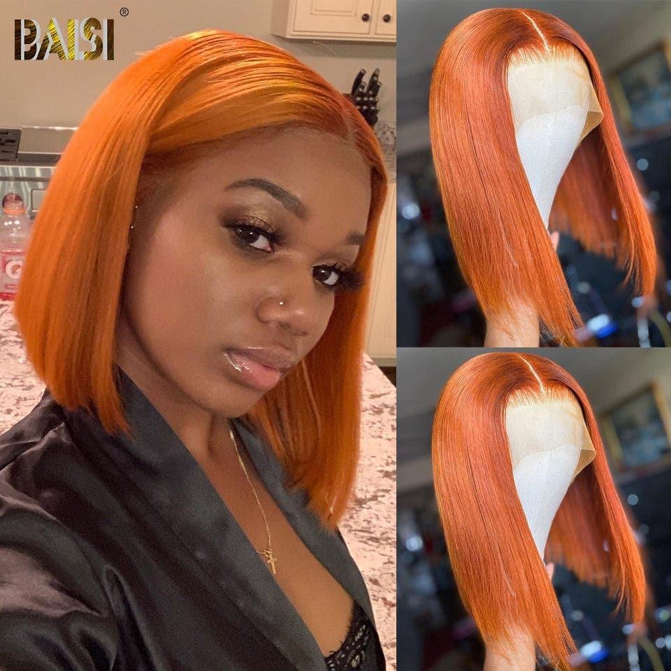 BAISI Lace Frontal Perruque Carrée En Couleur