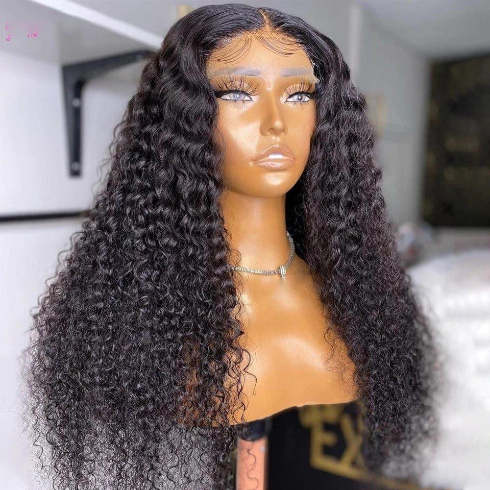 BAISI Compre 2 perucas no mínimo ao preço de fábrica, peruca Deep Wave 4x4 closure do fornecedor, 100% cabelo humano, cabelo indiano e brasileiro (sem código)