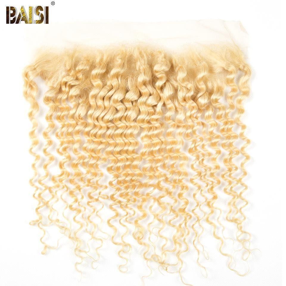 BAISI 10A 100% Cheveux Humains 613# Bouclé Deep Wave Blondes Mèche En Lot Avec Closure/Frontal