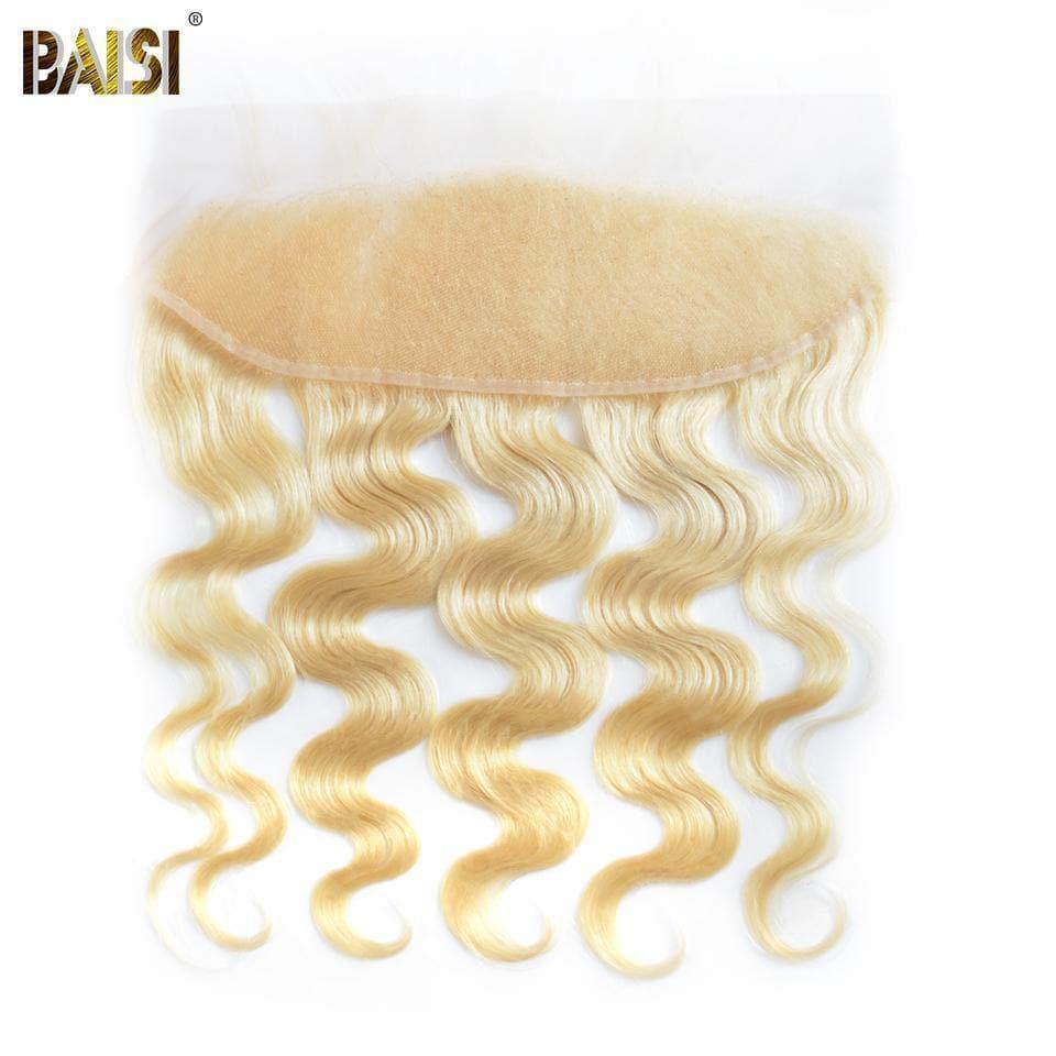 BAISI 10A 100% Cheveux Humains 613# Eurasiens Ondulés Body Wave Blondes Mèche En Lot Avec Frontal