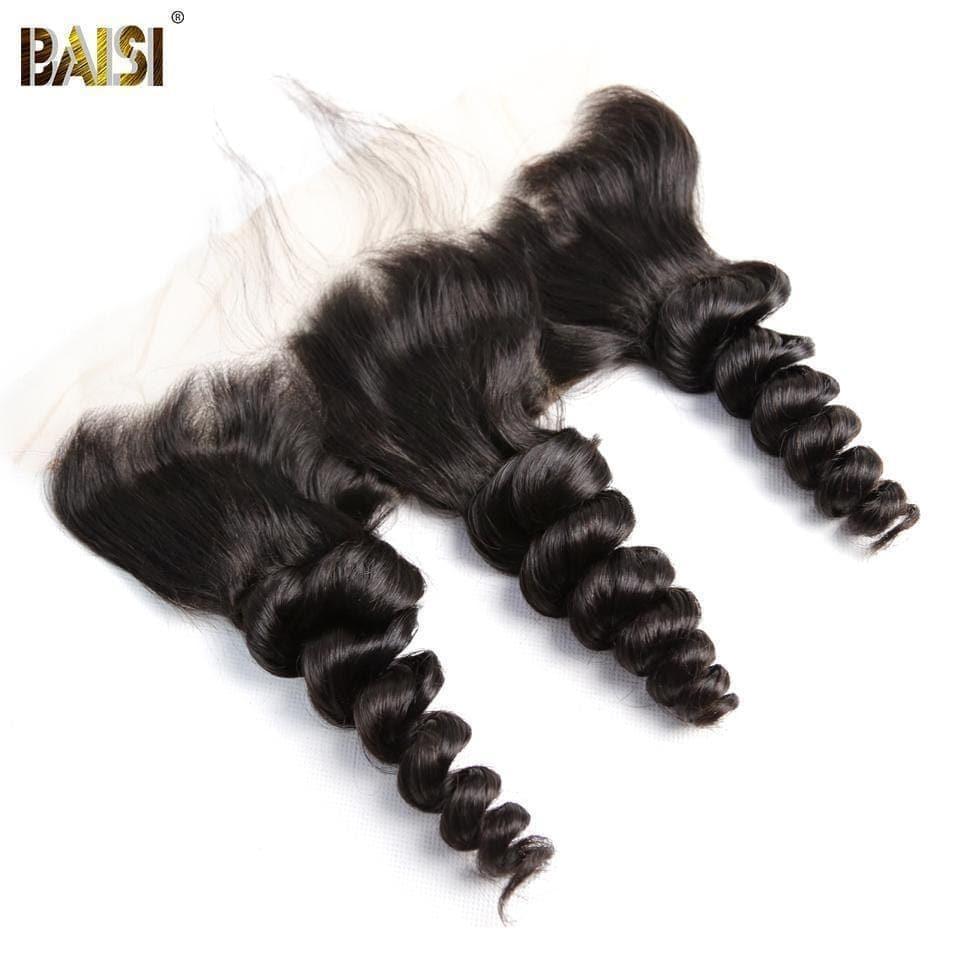 BAISI 10A Lace Frontal En 100% Cheveux Vierges Ondulé Loose Wave 13x4