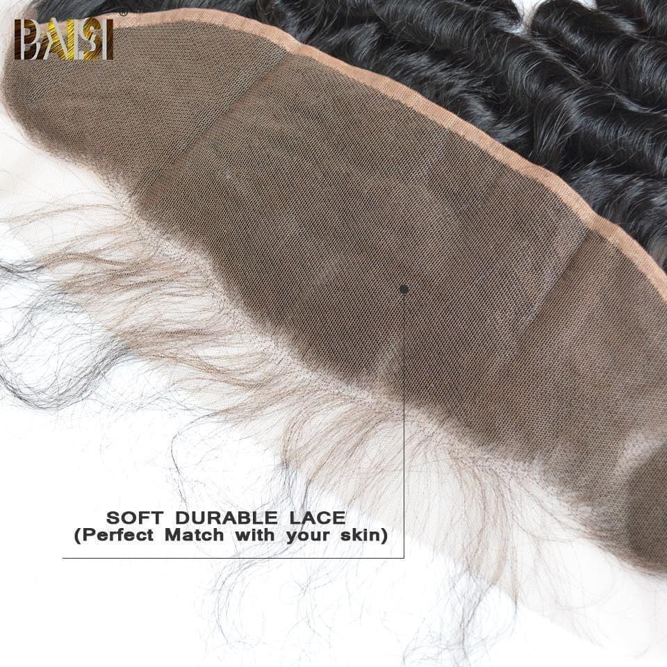 BAISI 10A Lace Frontal En 100% Cheveux Vierges Ondulé Loose Wave 13x4