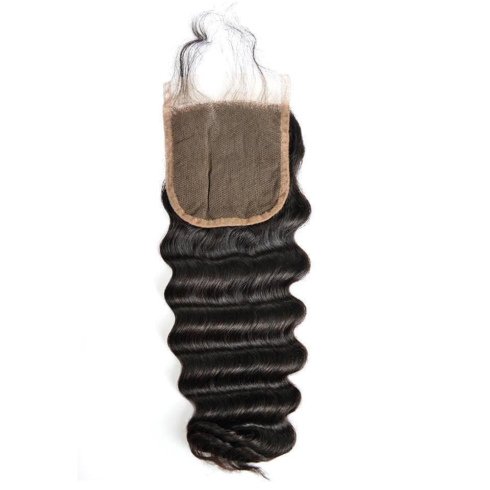 BAISI 8A 100% Virgin Hair Natural Wave Lace Closure 4x4/ 5x5, Silk Based Closure 4x4 - Baisi Hair