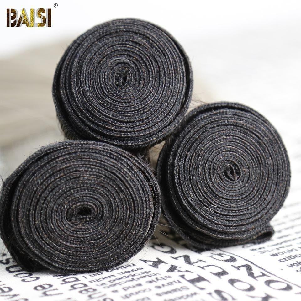 BAISI 12A Tissage Mèche 1B/GREY En 100% Cheveux Humains Lisse