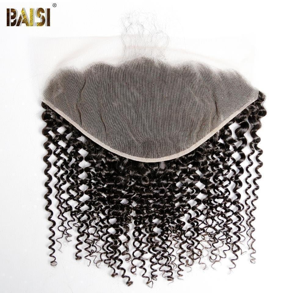 BAISI 10A Lace Frontal Curly Frisés-crépus 13*4/13*6 Dentelle Transparente
