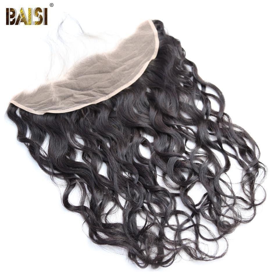 BAISI 10A Lace Frontal Water Wave Ondulé 13*4/13*6 ,Dentelle Brune/Dentelle Transparente