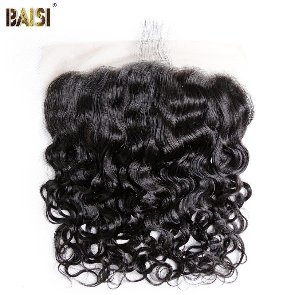 BAISI 10A Lace Frontal Water Wave Ondulé 13*4/13*6 ,Dentelle Brune/Dentelle Transparente