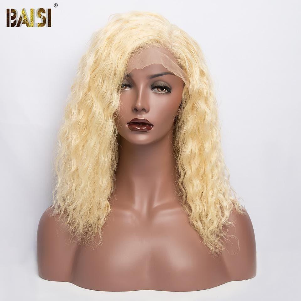 BAISI Lace Frontal Perruque #613 Bob Perruque Bouclée Lisse ou deep wave en 100% Cheveux Humains