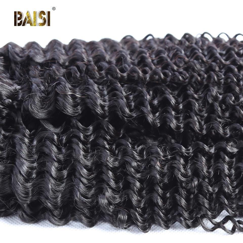 BAISI 8A Curly Human Hair Bundles with Closure/Frontal 8A Bundles with Closure / Frontal Baisi hair