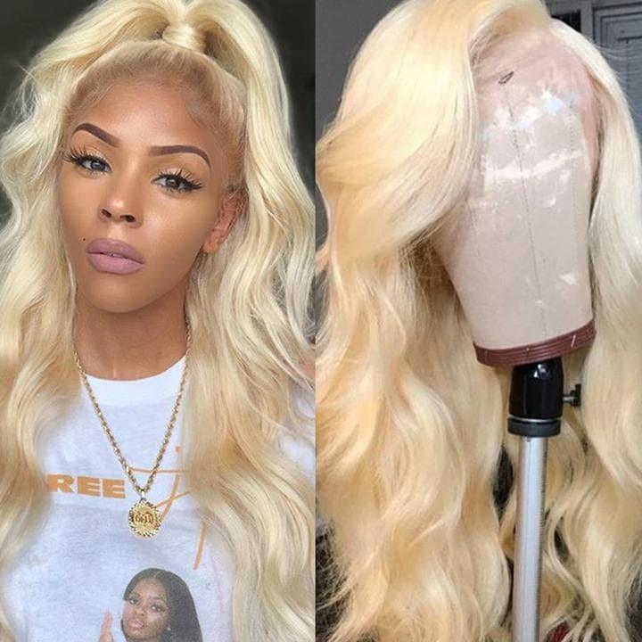 BAISI HAIR FR Perruque Personnalisée Couleur Blonde #613 Body Wave Bonne Qualité en 100% Vrais Cheveux