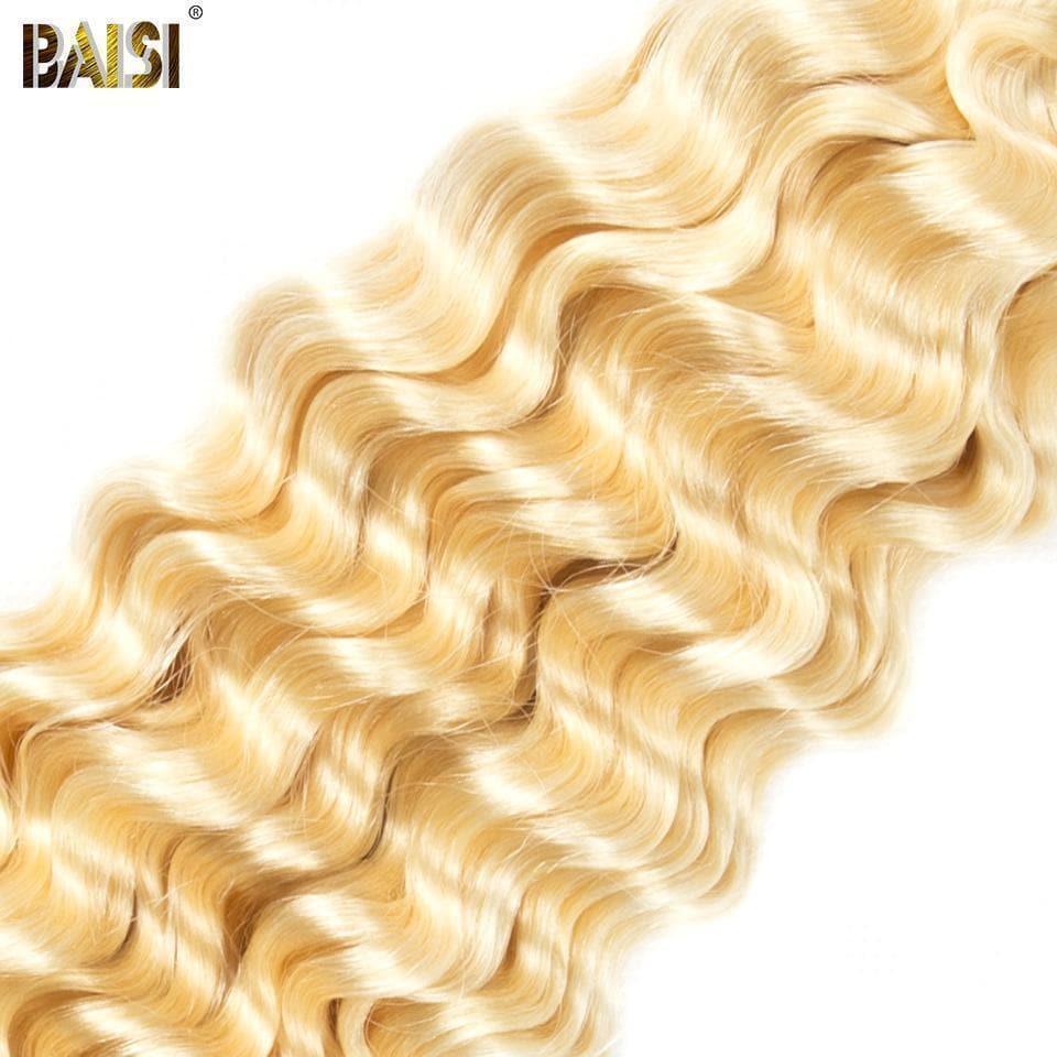 BAISI 12A Tissage Mèche 613# En 100% Cheveux Humains Deep Wave