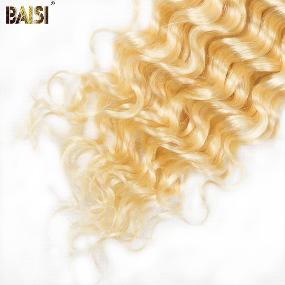 BAISI 12A Tissage Mèche 613# En 100% Cheveux Humains Deep Wave