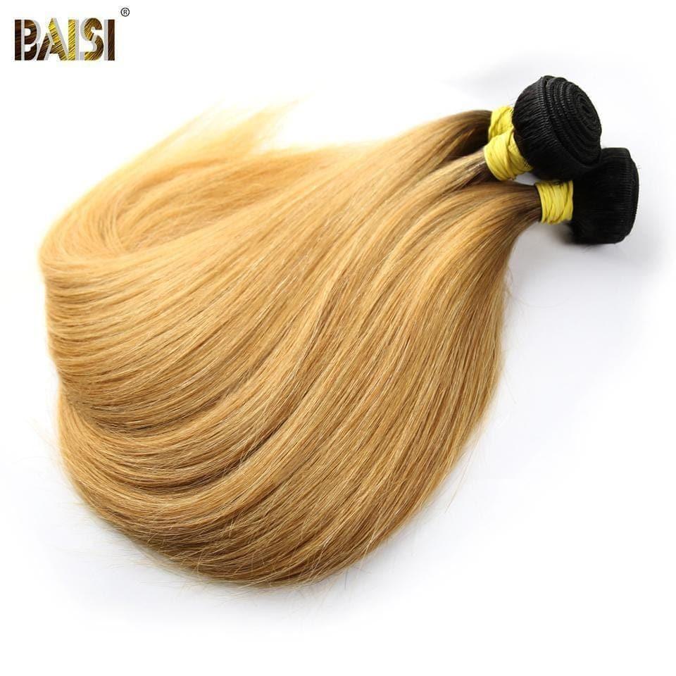BAISI 12A Tissage Mèche #1B#27 En 100% Cheveux Humains Lisse