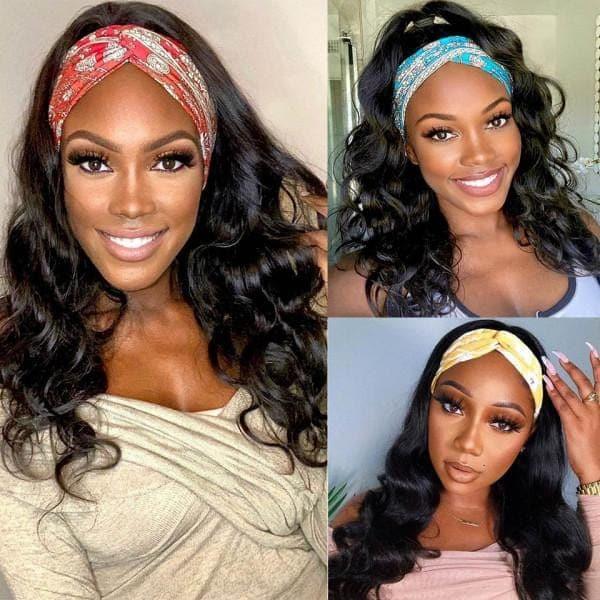 BAISI Perruque Bandeau Ondulée Body Wave Fabriquée A La Machine