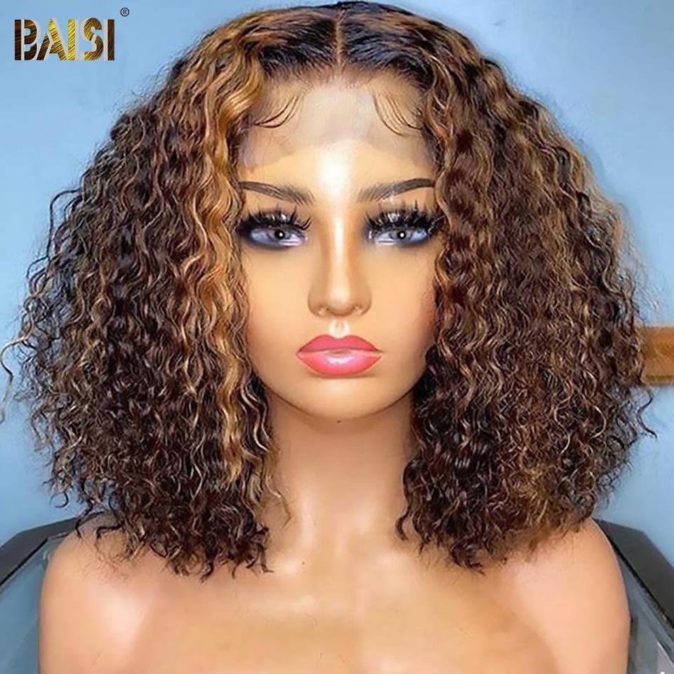 BAISI 4MIX27 Perruque Bob Colorée Courte 10-14 Pouces