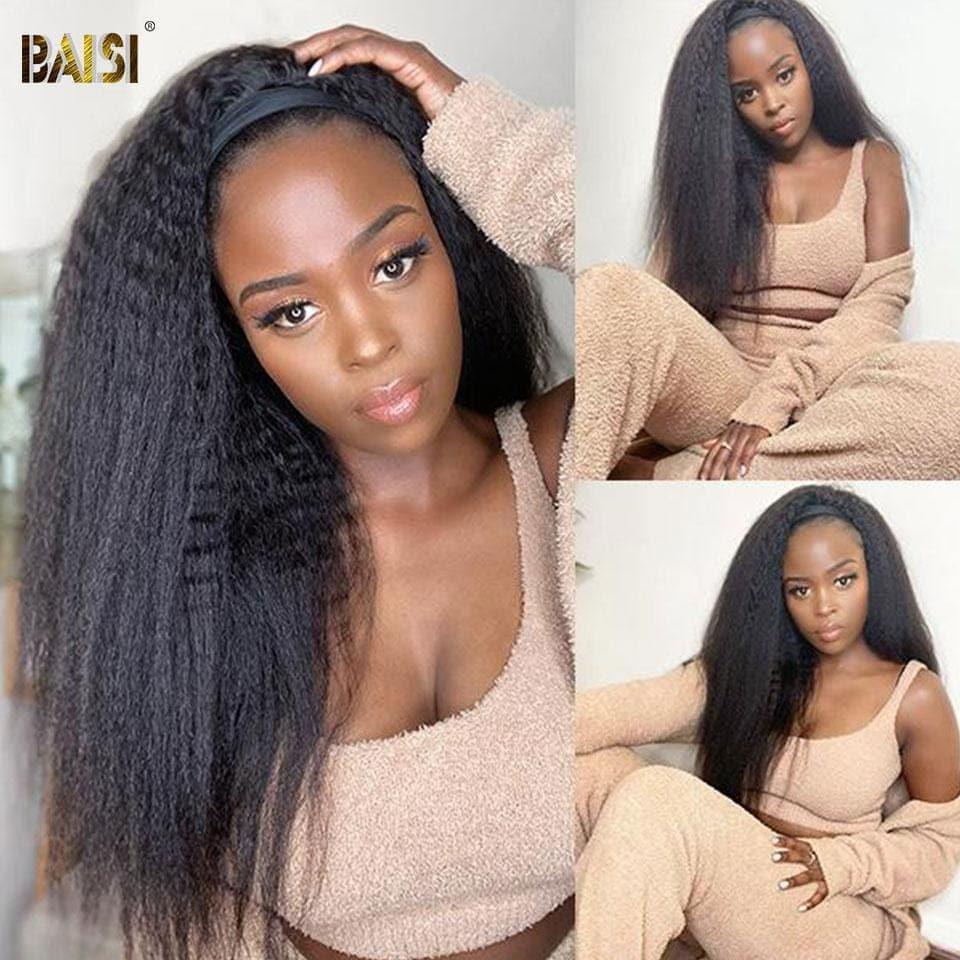 BAISI Perruque Bandeau Frisée Kinky Straight Fabriquée A La Machine