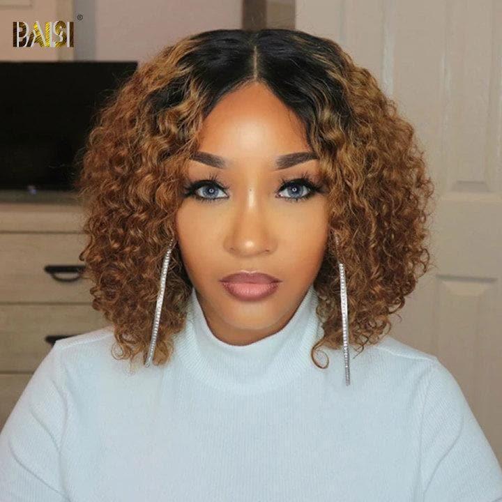 BAISI 13x4 lace frontal Lisse pixie Miel PROMO 68€ ou curly wave Marron 100% Cheveux Vierges