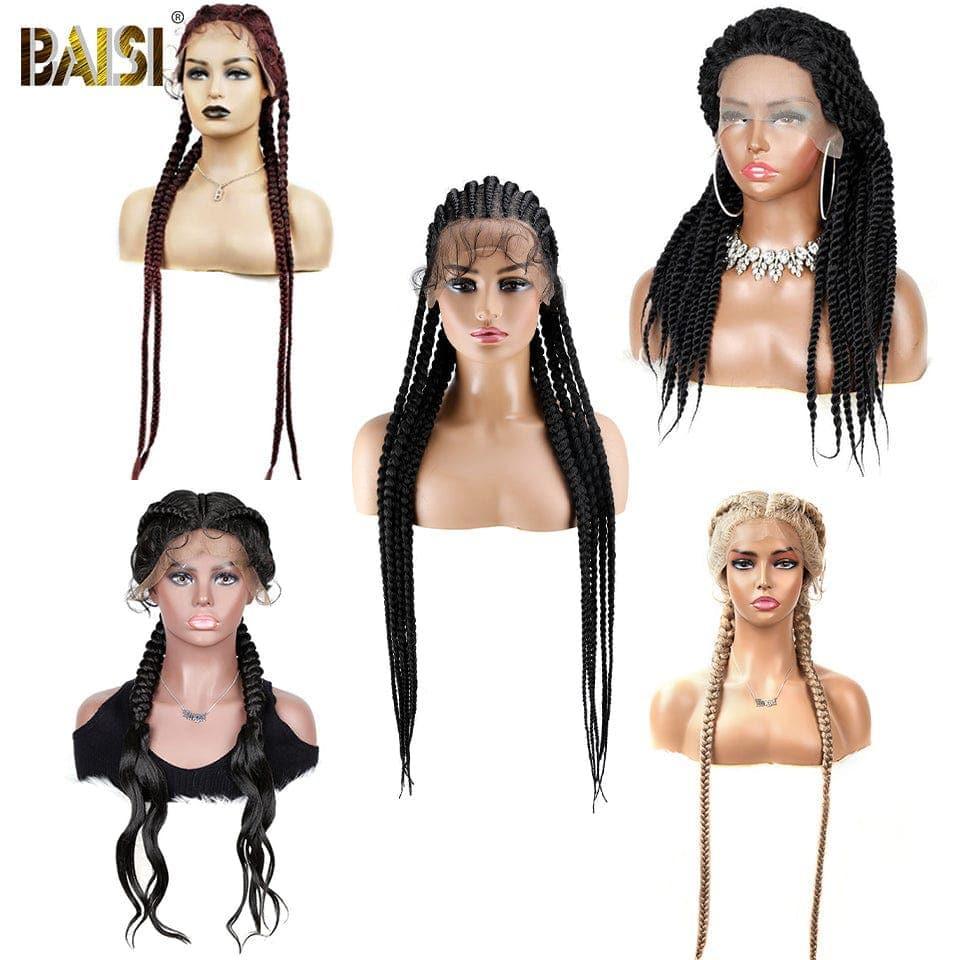 BAISI Lot De 5 Perruques de Natte Abordable 374 Euro En 100% Cheveux Synthetique