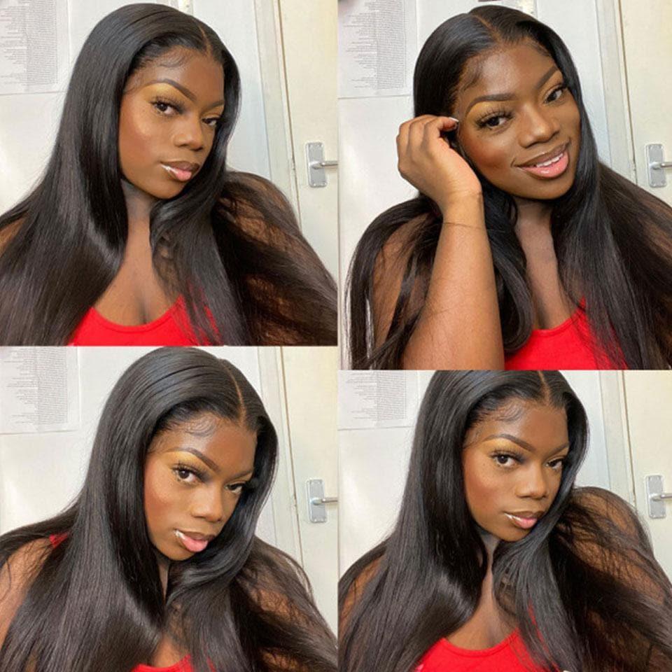 BAISI 12A 13x4 Frontal Lace Perruque Lisse Straight En 100% Cheveux Humains
