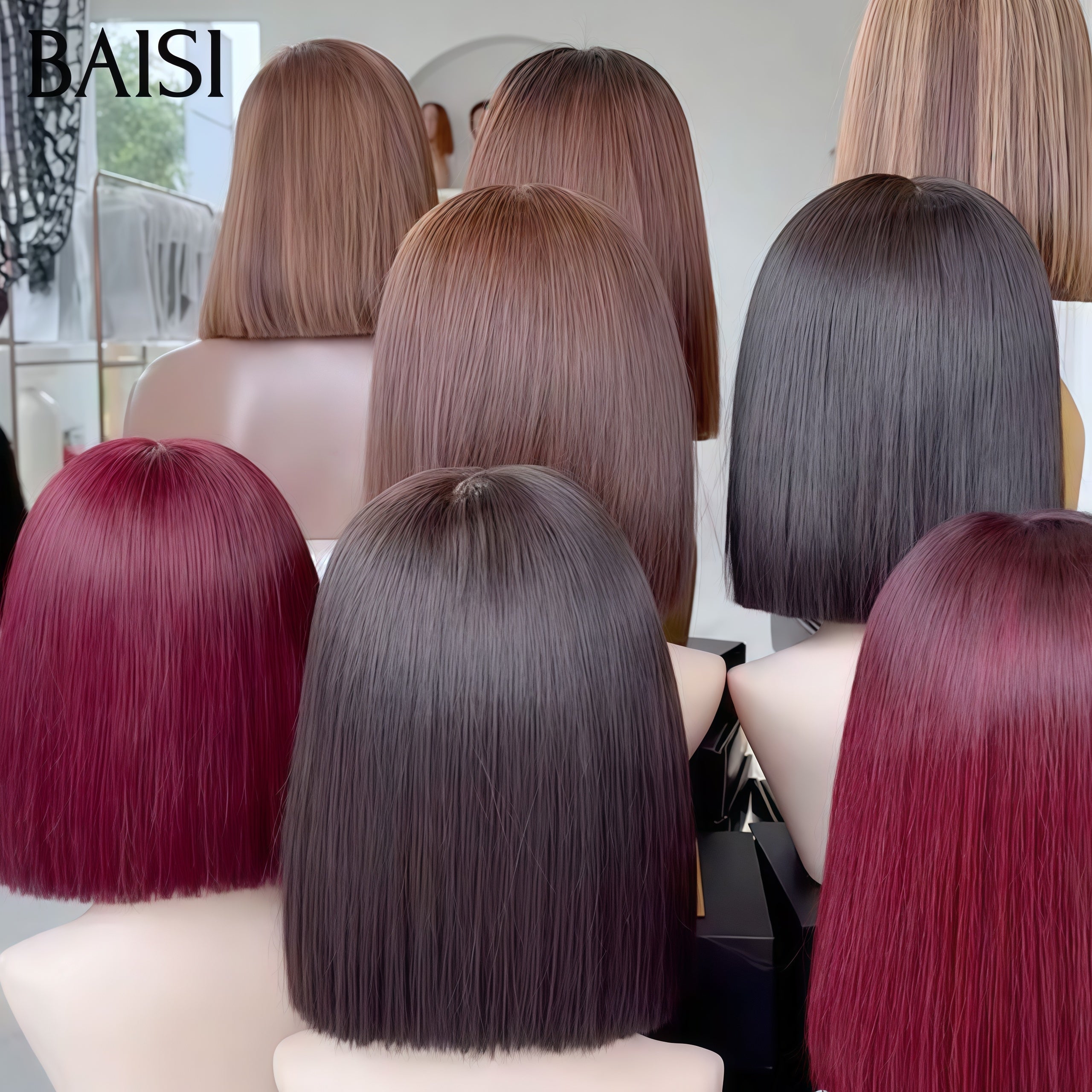 Une variété de perruques de couleur, nous avons tout ce que vous voulez, commandez immédiatement et livrez-le pour vous!