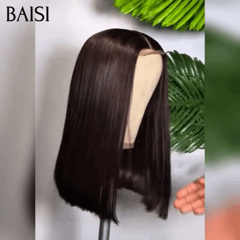 BAISI en France 2X6 lace closure perruque Lisse Haute Qualité NOIR 8 pouces 72€ SDD BONE Straight 100% Vietnam Hair