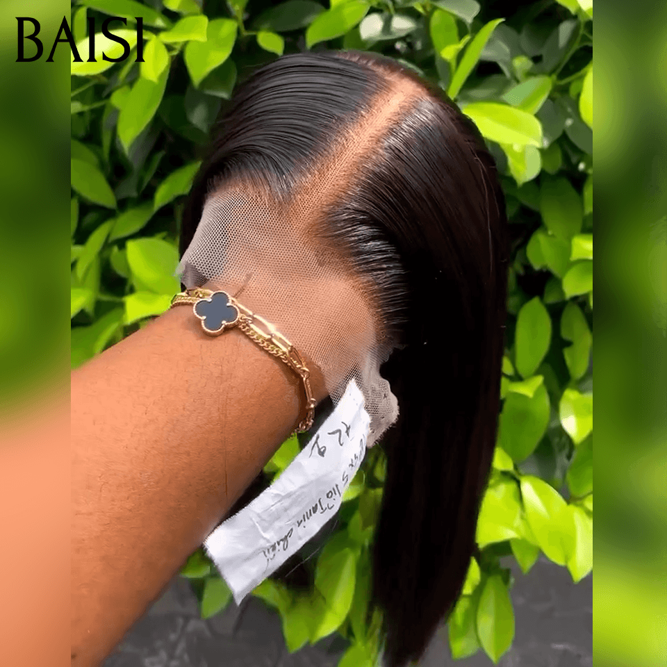 BAISI 13x4 frontal Lace Perruque 10 Pouces raw hair 76€ ou 2X6 lace lisse 10 pouces bob de luxe 98€