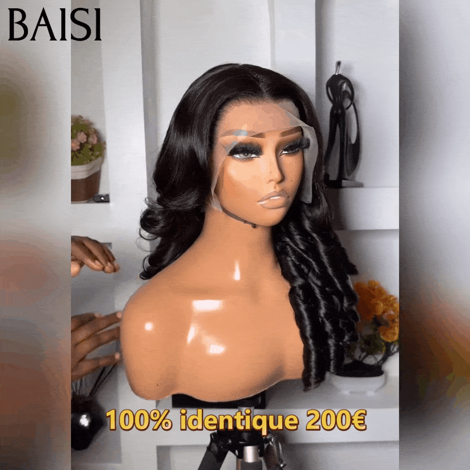 BAISI Arrivage Bcp de volume 13x4 lace perruque 16 pouce Spring Curl 250% densité 159€en 100% cheveux humains en cheveux indians brésiliens de bonne qualité BS65