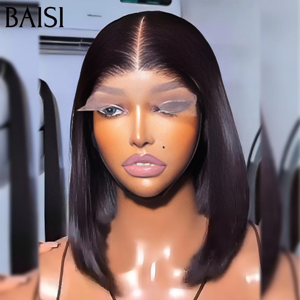 BAISI 13X4 lace Bob Perruque Lisse Straight 4 Couleur 10 pouces ou 2x6 lace SDD BONE STRAIGHT Lisse 10 Pouces 108€  100% Cheveux Humains