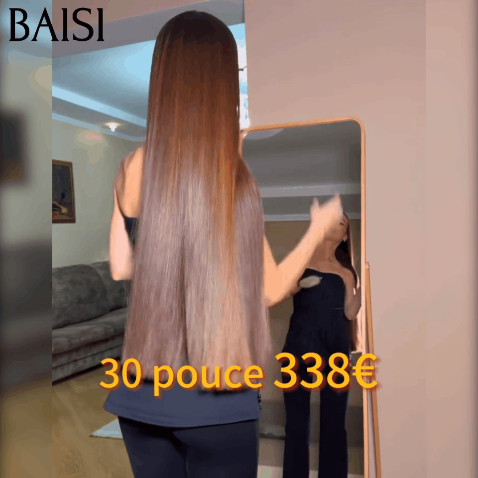 BAISI Perruques de Luxe 2x6 Lace Perruque Lisse 30 Pouces 338 euro en Couleur Marron 4#  En 100% Cheveux Humains Vietnam Hair 300% densité plus de 20 ans d' utilisations BS120