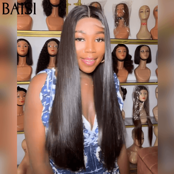 BAISI 2X6  Perruques de Luxe Haute Qualité Viêtnam Hair  Lisse noir 20 pouces 175 euro plus de 20 ans d' utilisations BS65