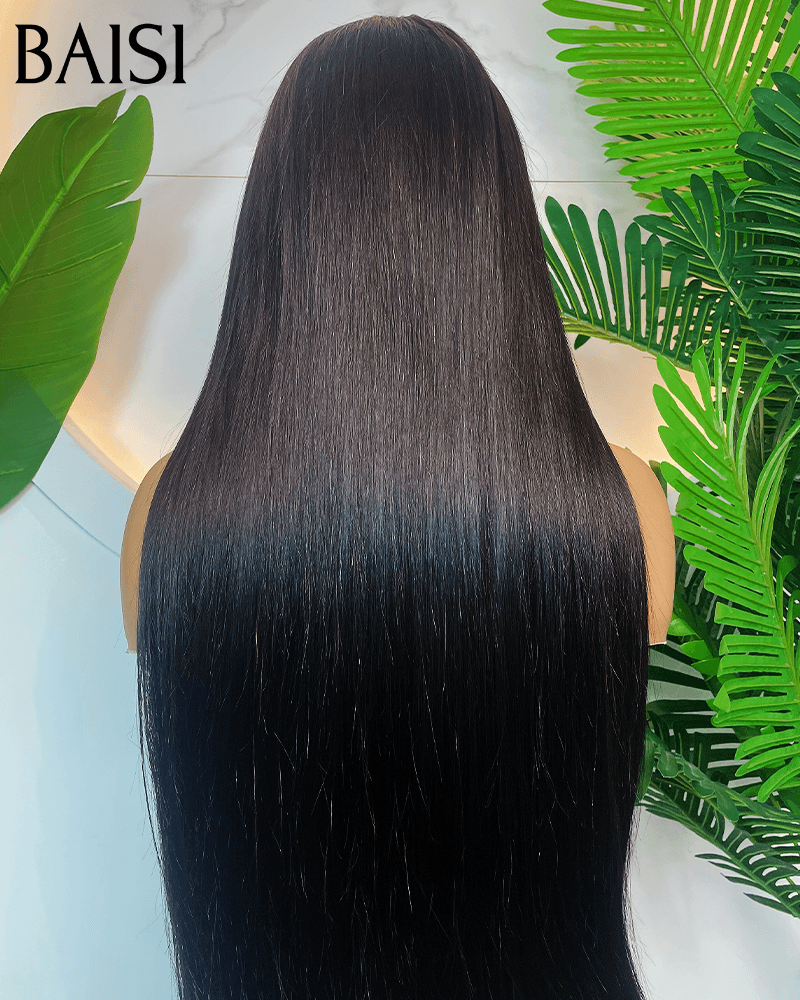 BAISI 13X4 Perruques SDD BONE STRAIGHT 100% Vietnam Hair Lisse A1 Fabriquées par les cheveux double drawn mèches vièges volume 250% densité  plus de 20 ans d' utilisations B