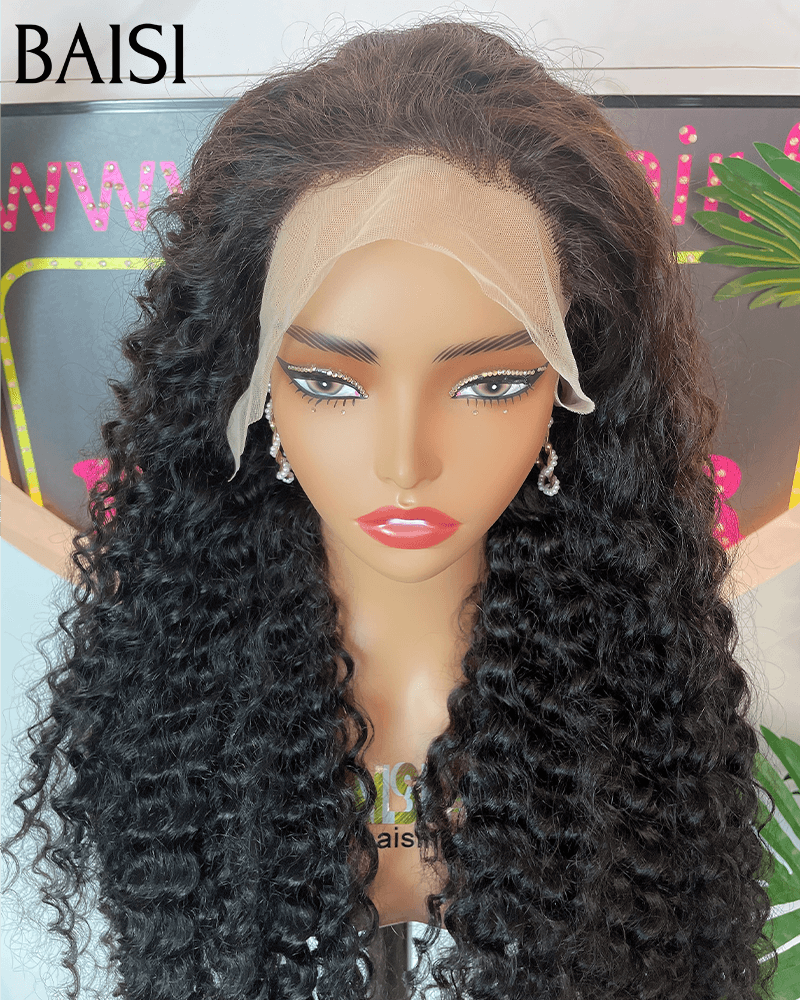 BAISI 13X4 Parrucche di Lusso Ricce 20 pollici o Lisce 18 pollici A1 Realizzate con capelli double drawn vergini vietnamiti Hair 250% densità oltre 20 anni di utilizzo VIP100