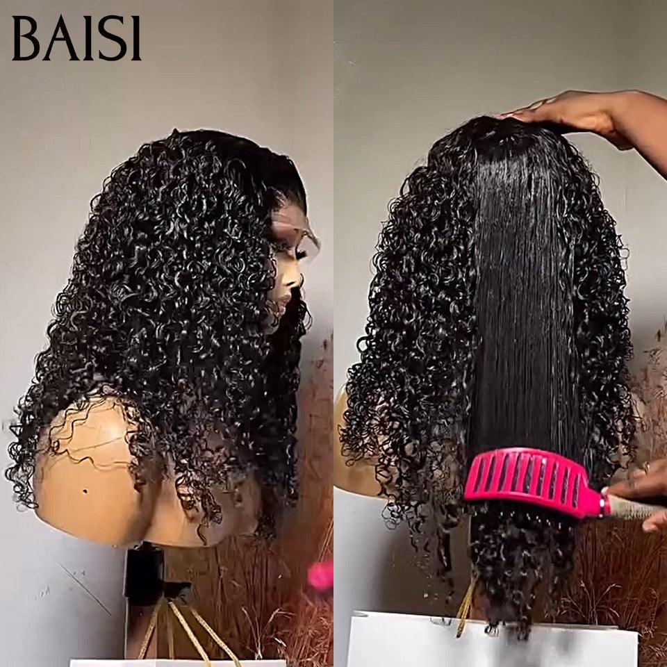 BAISI 4 BOB Parrucche in veri capelli umani a ciocche indiane brasiliane di buona qualità A 289 Euro o T part lace 18 pollici 149 euro ricci afro 250% densità FR38