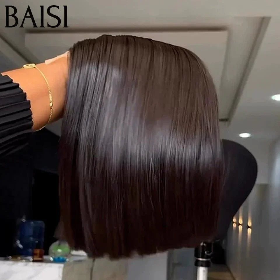 BAISI 15A SDD BONE STRAIGHT 2x6 Lace Closure Perruque Lisse En 100% Cheveux Humains 100% Vietnam Hair 300% densité Pre-plucked