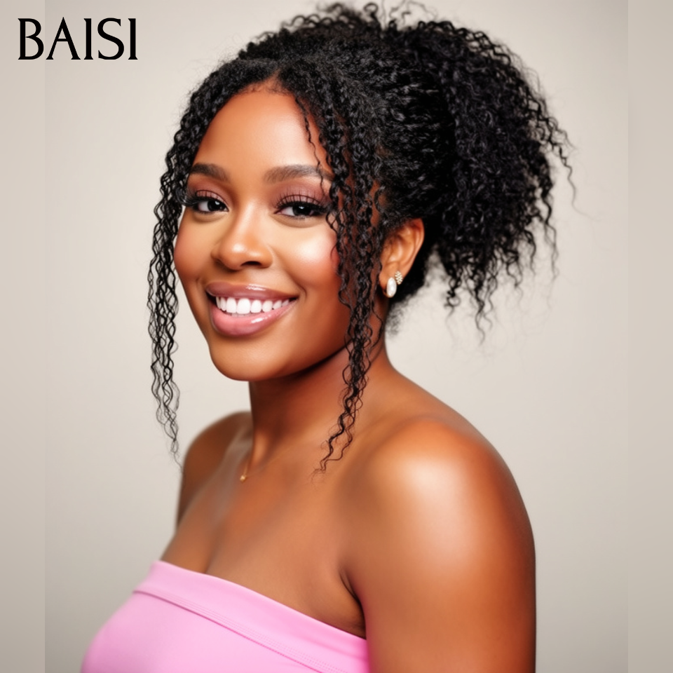BAISI HAIR FR Parrucca 100% capelli grezzi 13x4 con ricciolo frontale rimbalzante in grande vendita B