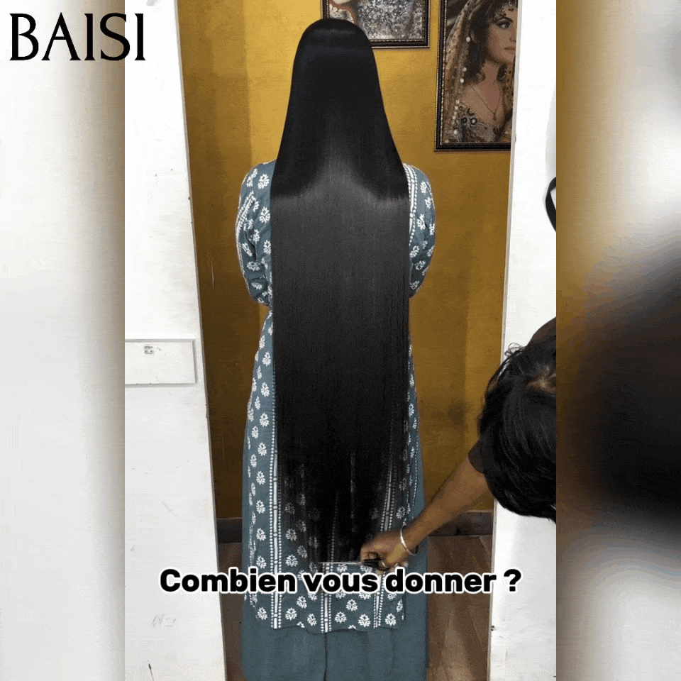 BAISI Perruques de Luxe 2x6 Lace SDD Bone straight Perruque Lisse En 100% Cheveux Humains Vietnam Hair 300% densité plus de 20 ans d' utilisations