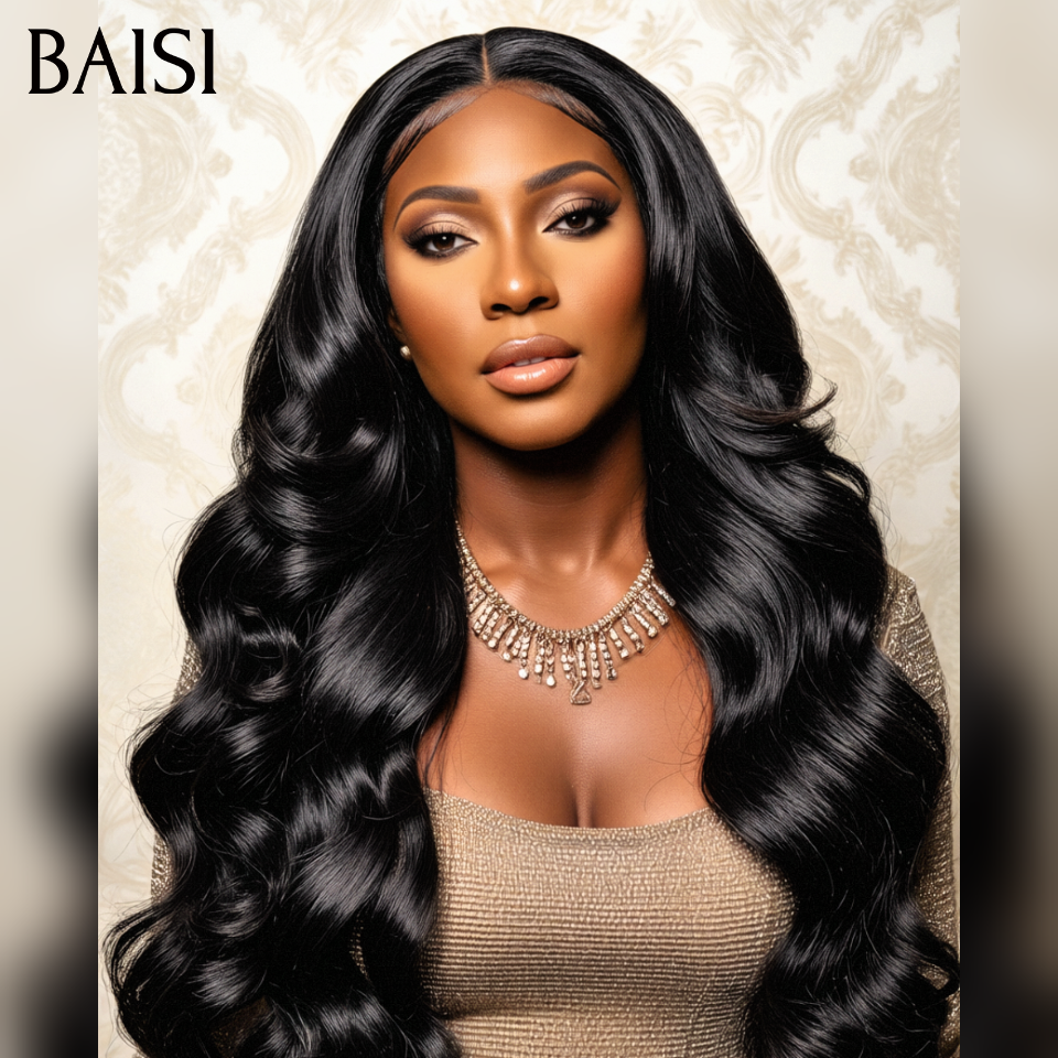 BAISI Entrega em 48h IVA 0€ Frontal 13x6 Peruca de alta gama em 100% Raw Hair