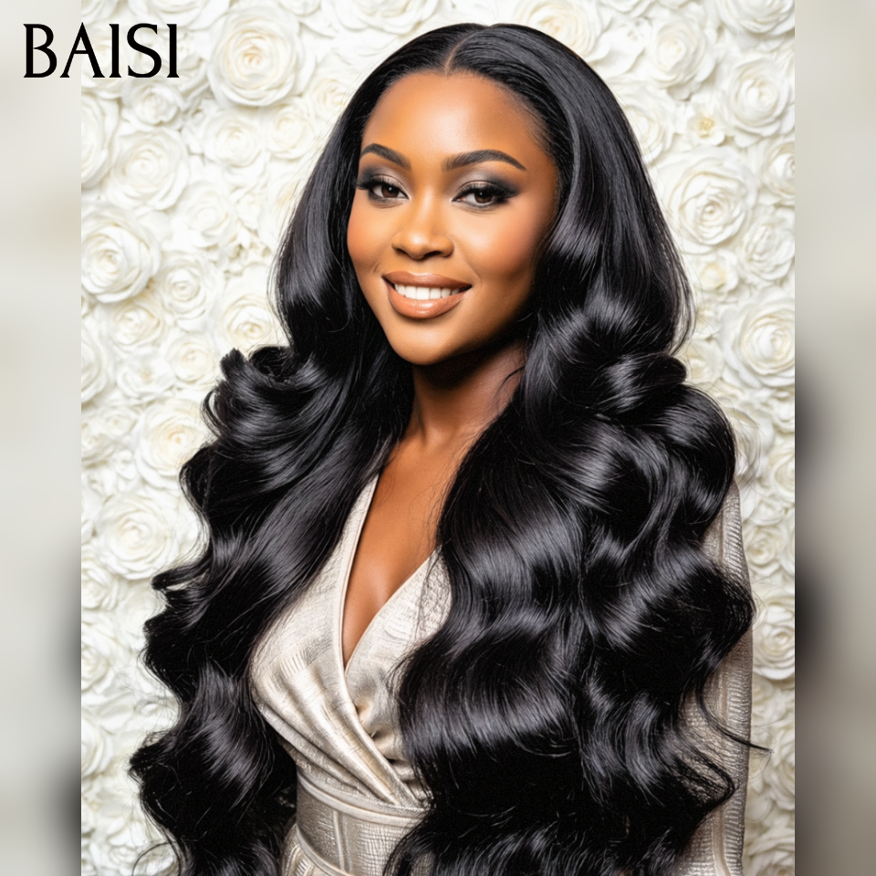 BAISI Achetez 2 perruques minimum au prix d'usine fournisseur Perruque Naturelle En Lace Frontal Body wave ou Loose Wave En 100% Cheveux Humains (Pas Besoin de Code)
