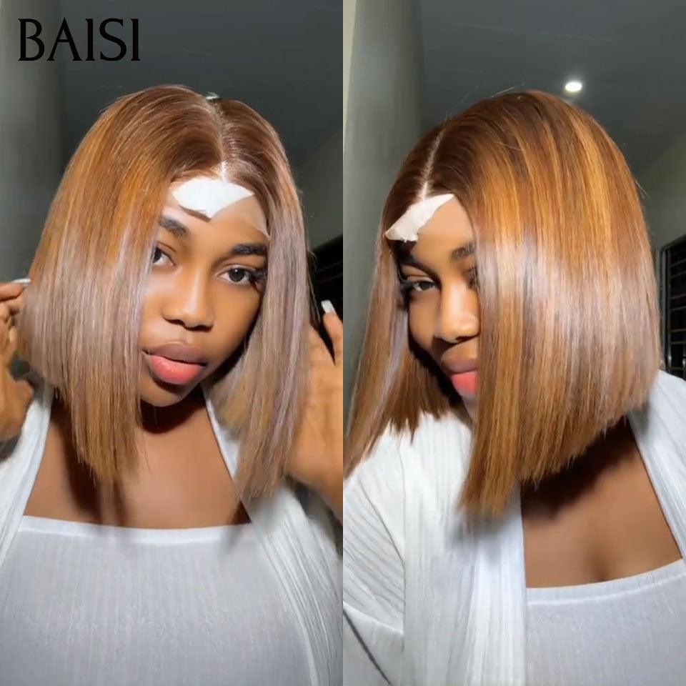 BAISI 4 Perruques de qualité 229€ en France ou Perruque Lisse DE luxe Bob 2x6 Lace 10 Pouces 109€ moitié prix 100% Vietname Hair Couleurs personnalisées En 100% Vrais Cheveux Humains MP50