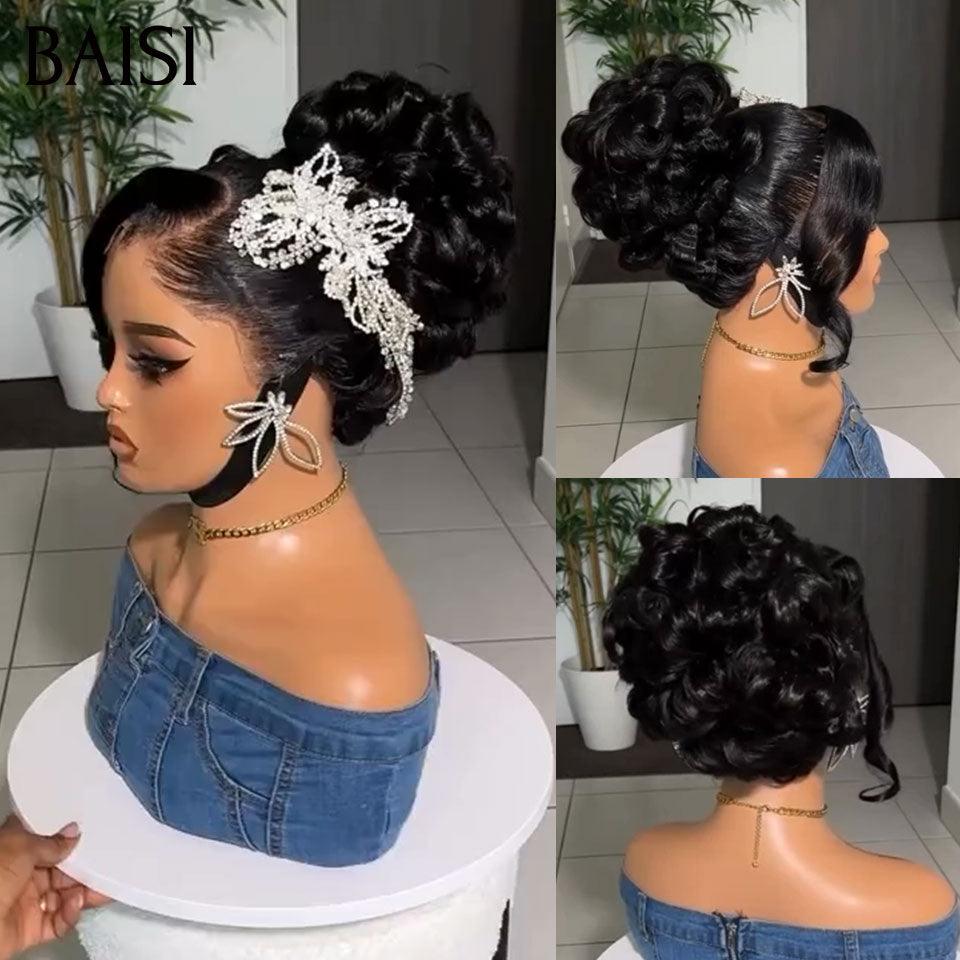 BAISI 100% identique Coiffure de Mariage Carol + Accessoires gratuits Prête à porter avec lace frontale