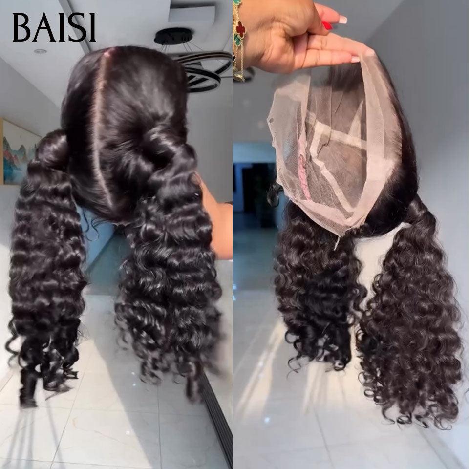 BAISI Perruque Full Lace 100% Cheveux Naturels Full Lace  Perruque de luxe haute de gamme plus de 10 ans d' utilisation deep wave 100% Cheveux Humains