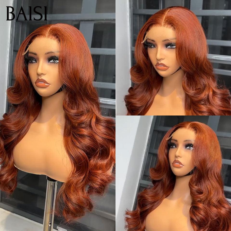 BAISI 13x4 lace Frontal Perruque Body Wave en couleur NOIR ou Gingembre Orange 20 Pouces 229€ en 100% Cheveux Humains