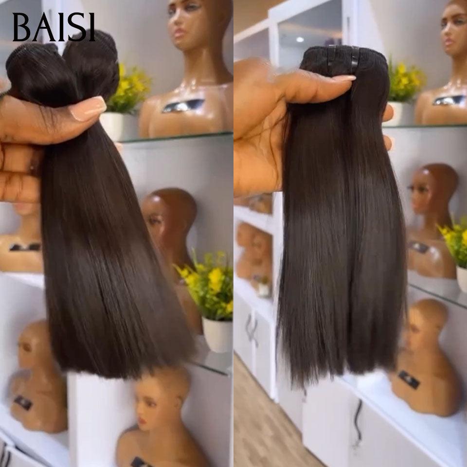 BAISI 20AAA Grade 3 Boules de Luxe Haute Qualité Tissages Lisse Straight Vietnam Hair Double Drawn Cheveux Vierges  en 100% Cheveux Humains B