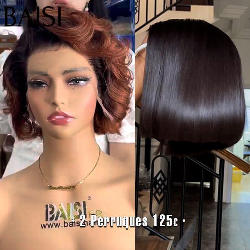 BAISI 1 Parrucca 2x6 Liscia 8 pollici 69€ 100% Vietnam Hair 2 Parrucche 125€ 100% veri capelli umani BS120