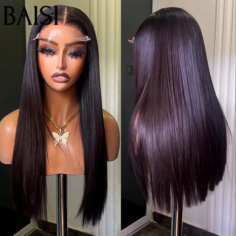 BAISI 4x4 Lace Perruques de Luxe SDD BONE STRAIGHT 100% Vietnam Hair Lisse A1 Fabriquées par les cheveux double drawn mèches vièges volume 250% densité