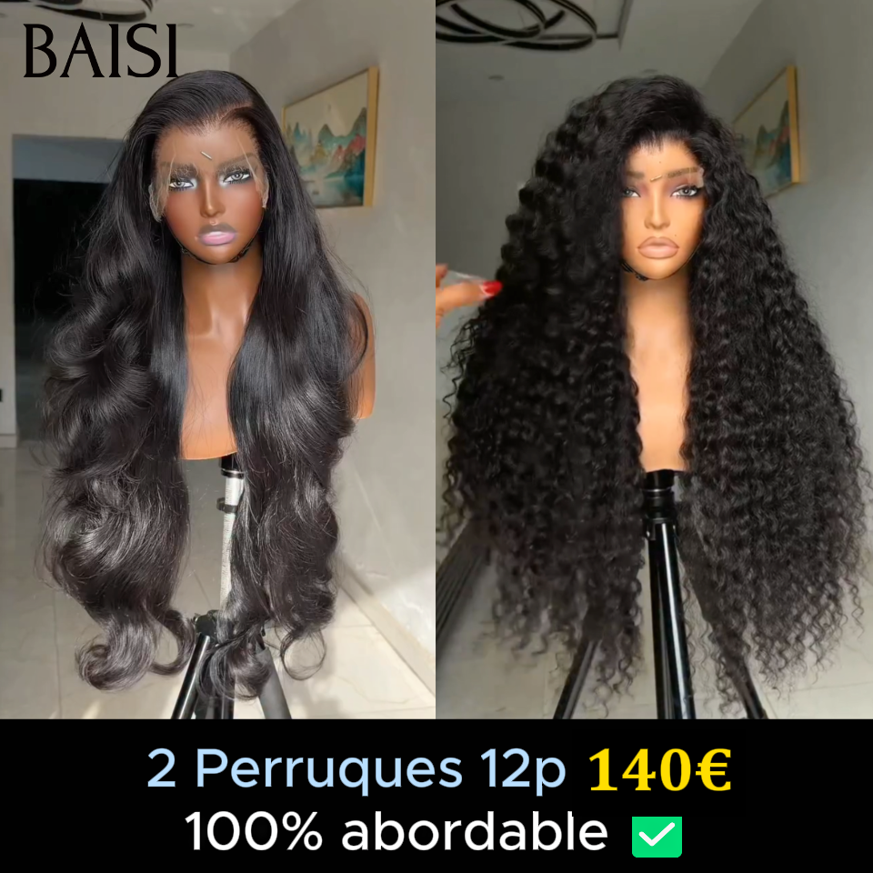 BAISI 2 perruques 100% identique à la photo cheveux top qualité 100% raw hair livraison internationale rapide 2-7 jours + bcp de cadeaux surprises
