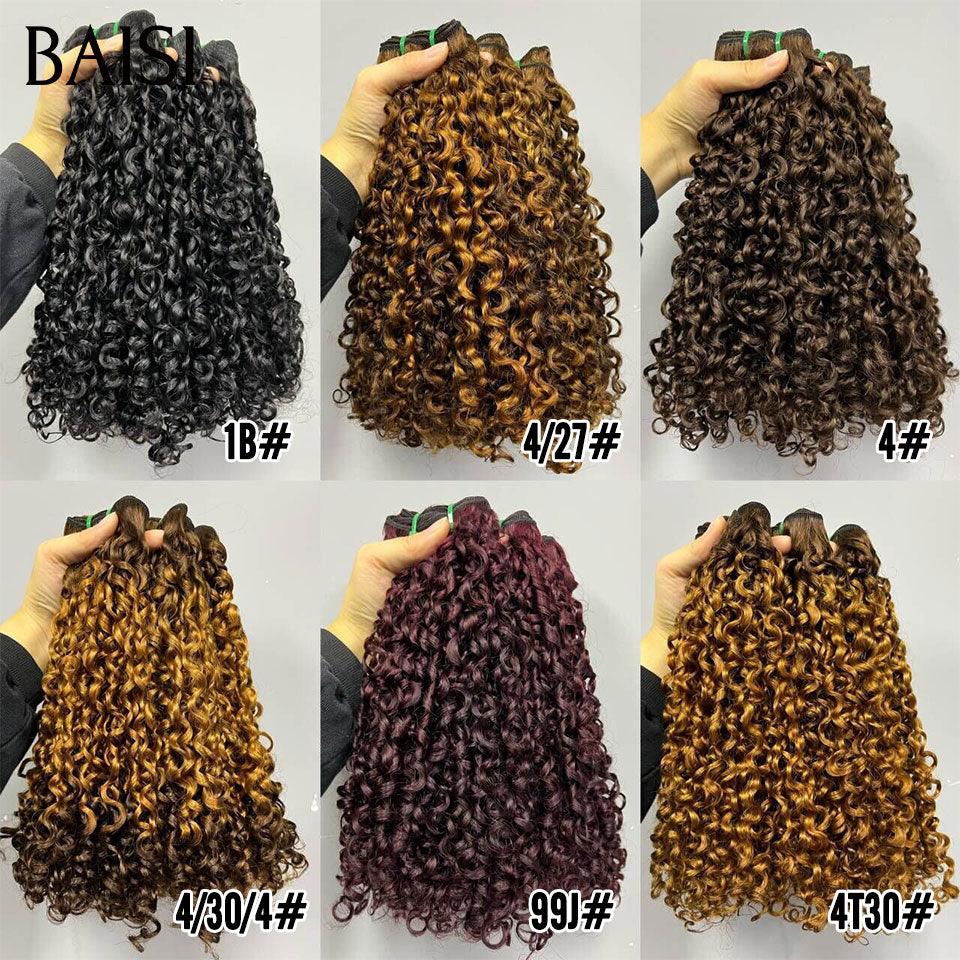 BAISI 12A Tissage Mèche 3 boules curly  wave 6 couleurs En 100% Cheveux Humains